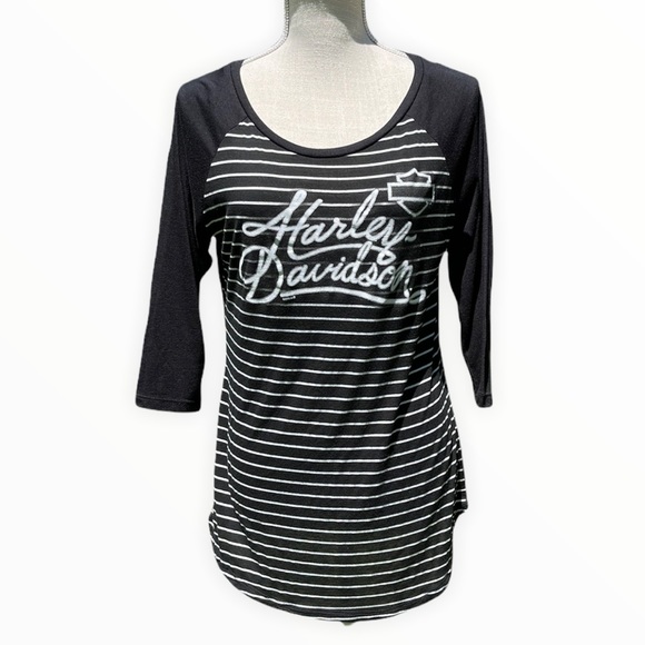 Harley-Davidson Tops - Harley-Davidson 1/2 Sleeve T-shirt Sz L